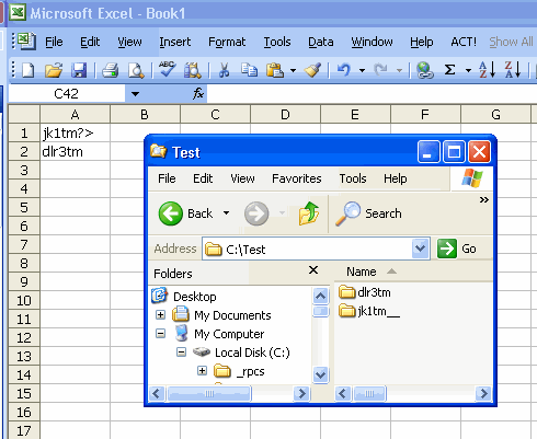 img: excel range and windows folder showing new sub folders