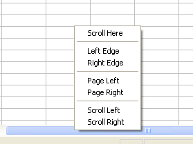horizontal scrollbar right click menu